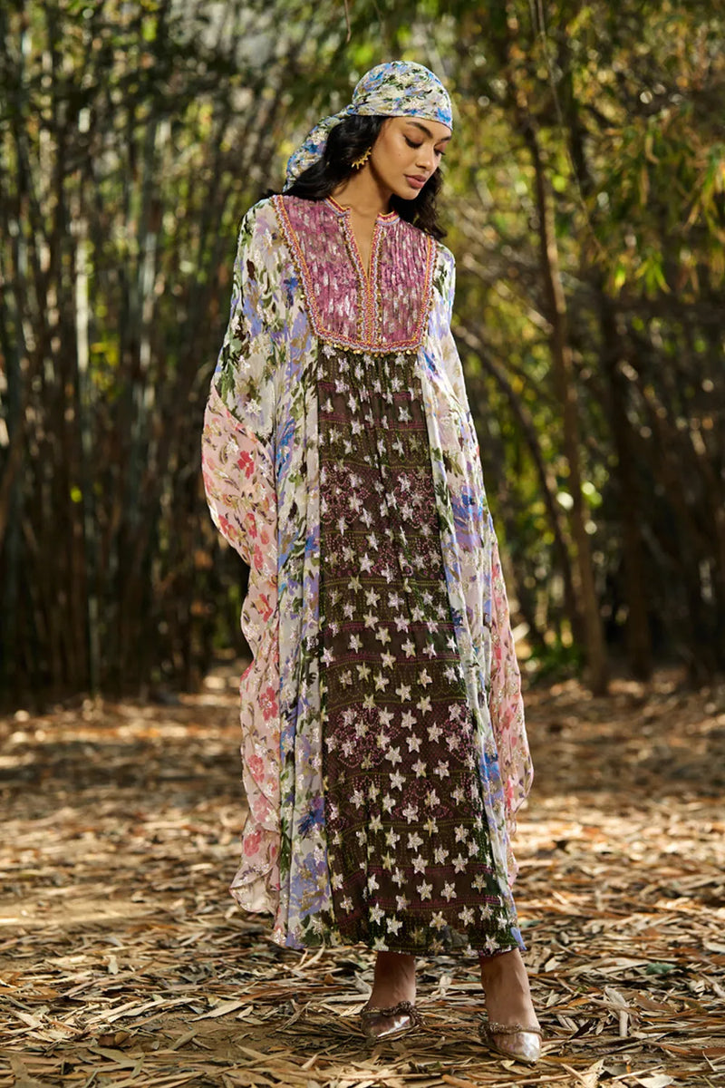 embroidered kaftan maxi dress White Embroidered Kaftan Maxi Dress, Bohemian Cotton Bohemian Style