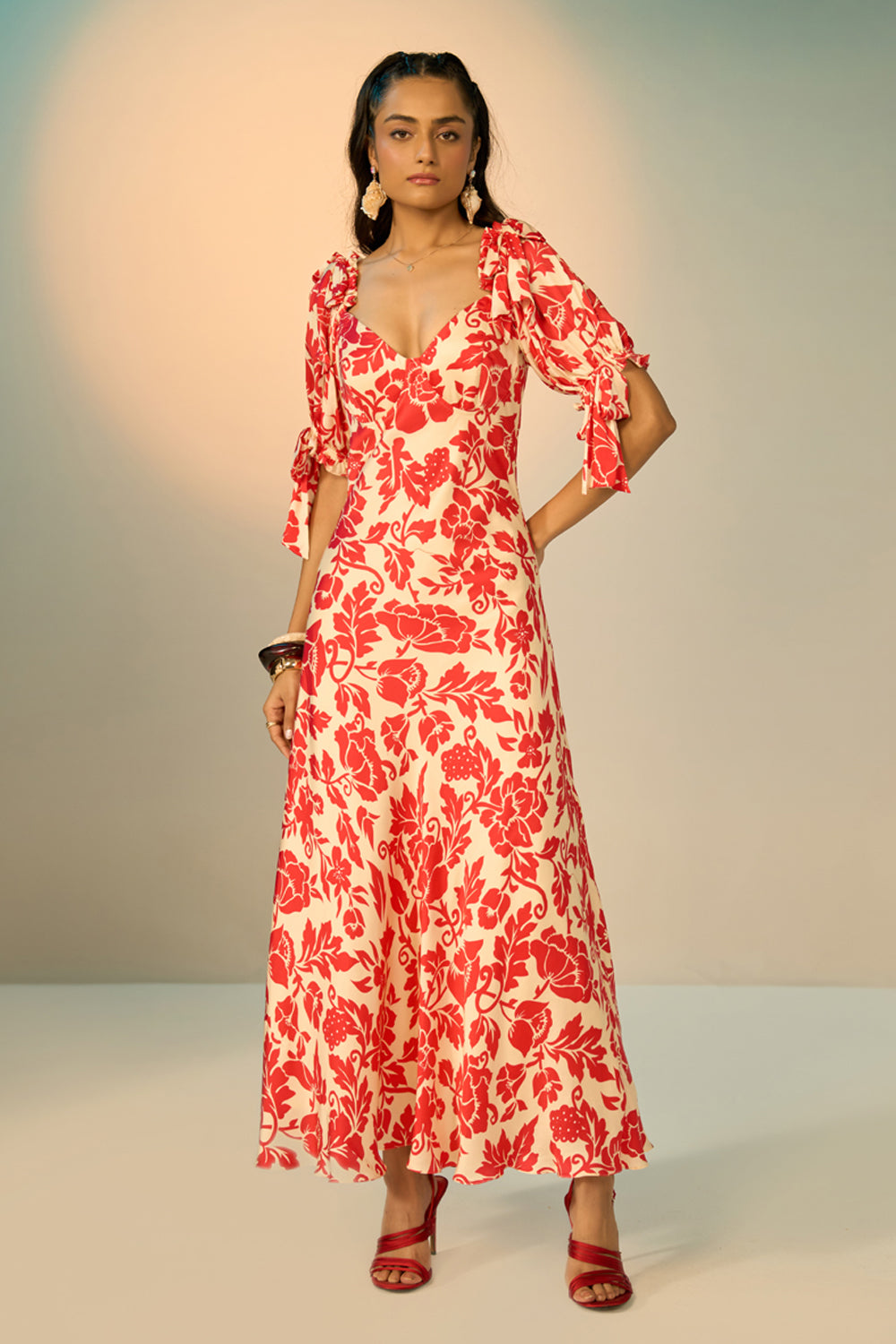 Rose Maxi Dress women's maxi dress featuring a flowing floor-length silhouette and elegant contemporary styling, suited for summer holidays, resort dinners, destination celebrations and special occasions.