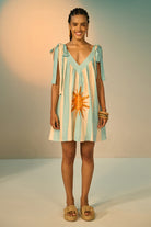 Rudy Embroidered Dress women's statement dress featuring decorative embroidery and a contemporary silhouette, styled for summer celebrations, resort outings, festive gatherings and special occasions.