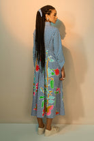 Rumi Embroidered Midi Dress women's midi dress featuring intricate embroidery, a flattering waistline and a graceful flowing skirt, combining detailed craftsmanship with a feminine silhouette, styled for summer brunches, garden parties, resort vacations and daytime celebrations.