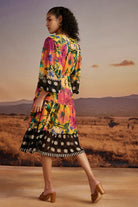 Sia Midi Dress women's midi dress featuring a feminine silhouette and contemporary design details, styled for summer brunches, resort vacations, daytime outings and special occasions.
