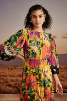 Sia Midi Dress women's midi dress featuring a feminine silhouette and contemporary design details, styled for summer brunches, resort vacations, daytime outings and special occasions.