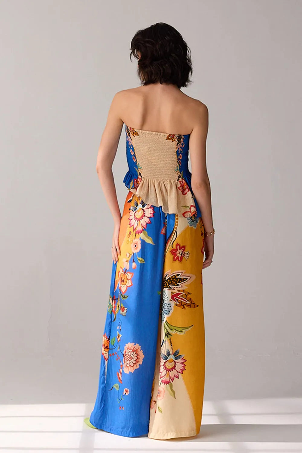 Tiana Pants women's statement trousers featuring a contemporary silhouette and relaxed fit, designed to pair with the matching Rey Blouse for a coordinated look, styled for summer outings, resort vacations, brunches and elevated casual occasions.