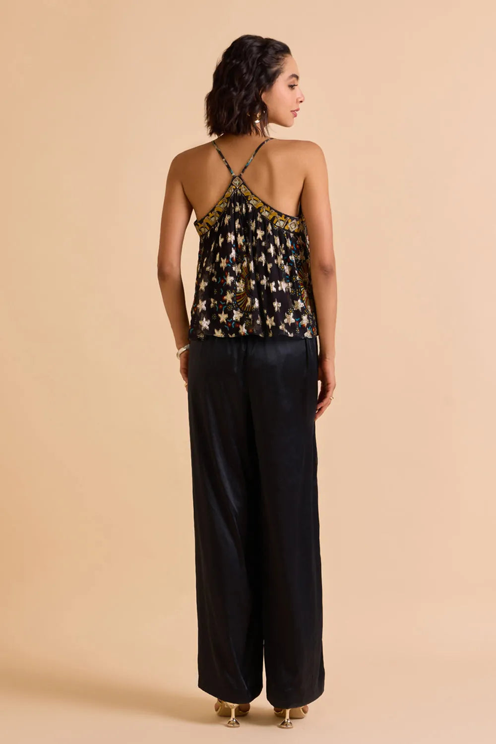 Xena Beaded Blouse women's statement blouse featuring intricate bead embellishments and a contemporary silhouette, designed to add texture and detail to coordinated outfits, styled for festive gatherings, resort evenings, cocktail events and special occasions.